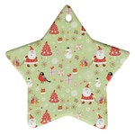 Christmas Pattern, Christmas Tree, Santa Ornament (Star)