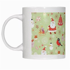 Christmas Pattern, Christmas Tree, Santa White Mug from ArtsNow.com Left