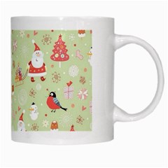 Christmas Pattern, Christmas Tree, Santa White Mug from ArtsNow.com Right