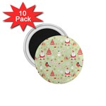 Christmas Pattern, Christmas Tree, Santa 1.75  Magnets (10 pack) 