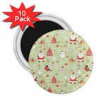 Christmas Pattern, Christmas Tree, Santa 2.25  Magnets (10 pack) 