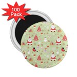 Christmas Pattern, Christmas Tree, Santa 2.25  Magnets (100 pack) 