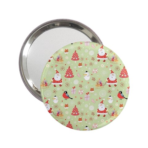 Christmas Pattern, Christmas Tree, Santa 2.25  Handbag Mirrors from ArtsNow.com Front