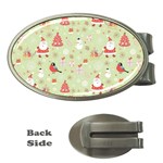 Christmas Pattern, Christmas Tree, Santa Money Clips (Oval) 