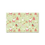 Christmas Pattern, Christmas Tree, Santa Sticker (Rectangular)