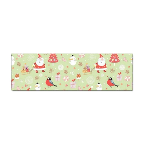 Christmas Pattern, Christmas Tree, Santa Sticker (Bumper) from ArtsNow.com Front