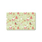 Christmas Pattern, Christmas Tree, Santa Magnet (Name Card)