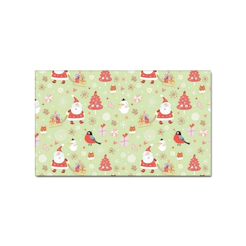 Christmas Pattern, Christmas Tree, Santa Sticker Rectangular (10 pack) from ArtsNow.com Front