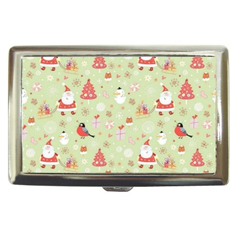 Christmas Pattern, Christmas Tree, Santa Cigarette Money Case from ArtsNow.com Front