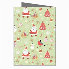 Christmas Pattern, Christmas Tree, Santa Greeting Card from ArtsNow.com Right