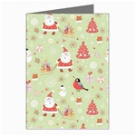 Christmas Pattern, Christmas Tree, Santa Greeting Cards (Pkg of 8)