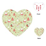 Christmas Pattern, Christmas Tree, Santa Playing Cards Single Design (Heart)