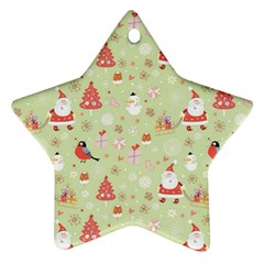 Christmas Pattern, Christmas Tree, Santa Star Ornament (Two Sides) from ArtsNow.com Front