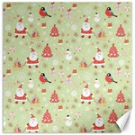 Christmas Pattern, Christmas Tree, Santa Canvas 12  x 12 