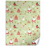 Christmas Pattern, Christmas Tree, Santa Canvas 12  x 16 