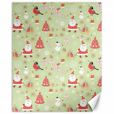 Christmas Pattern, Christmas Tree, Santa Canvas 16  x 20  from ArtsNow.com 15.75 x19.29  Canvas - 1