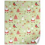 Christmas Pattern, Christmas Tree, Santa Canvas 16  x 20 