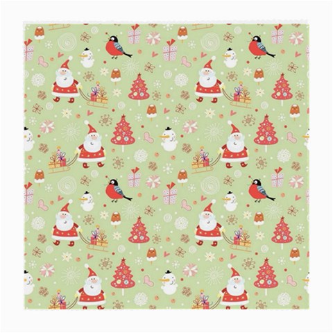 Christmas Pattern, Christmas Tree, Santa Medium Glasses Cloth from ArtsNow.com Front