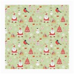 Christmas Pattern, Christmas Tree, Santa Medium Glasses Cloth