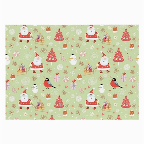 Christmas Pattern, Christmas Tree, Santa Large Glasses Cloth from ArtsNow.com Front