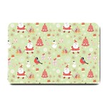 Christmas Pattern, Christmas Tree, Santa Small Doormat