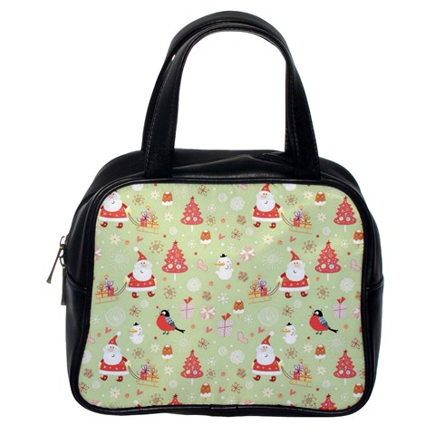 Christmas Pattern, Christmas Tree, Santa Classic Handbag (One Side) from ArtsNow.com Front