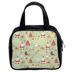 Christmas Pattern, Christmas Tree, Santa Classic Handbag (Two Sides) from ArtsNow.com Front