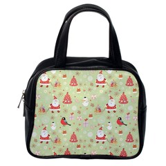 Christmas Pattern, Christmas Tree, Santa Classic Handbag (Two Sides) from ArtsNow.com Back