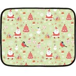 Christmas Pattern, Christmas Tree, Santa Fleece Blanket (Mini)