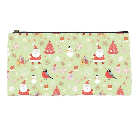 Christmas Pattern, Christmas Tree, Santa Pencil Case from ArtsNow.com Front