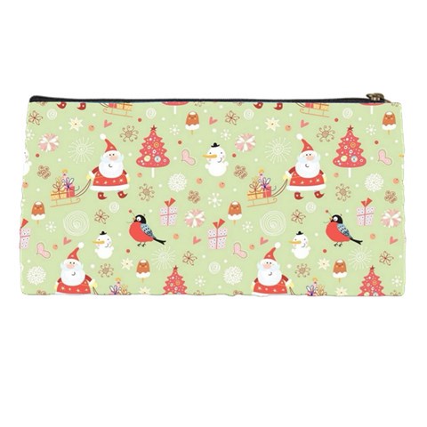 Christmas Pattern, Christmas Tree, Santa Pencil Case from ArtsNow.com Back