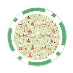 Christmas Pattern, Christmas Tree, Santa Poker Chip Card Guard (10 pack) from ArtsNow.com Front