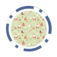 Christmas Pattern, Christmas Tree, Santa Poker Chip Card Guard (10 pack) from ArtsNow.com Front