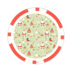 Christmas Pattern, Christmas Tree, Santa Poker Chip Card Guard (10 pack) from ArtsNow.com Back