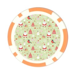 Christmas Pattern, Christmas Tree, Santa Poker Chip Card Guard (10 pack) from ArtsNow.com Back