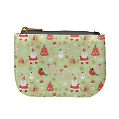 Christmas Pattern, Christmas Tree, Santa Mini Coin Purse from ArtsNow.com Front