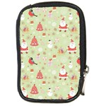 Christmas Pattern, Christmas Tree, Santa Compact Camera Leather Case