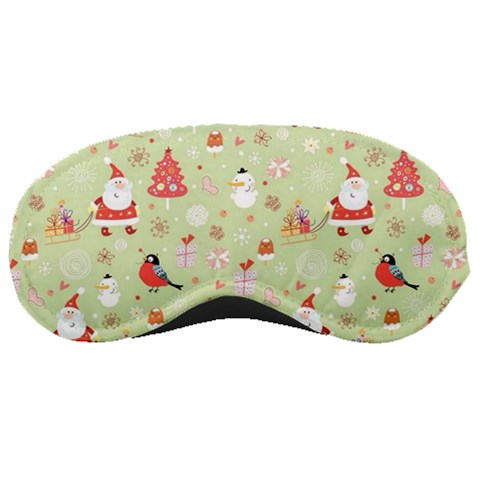 Christmas Pattern, Christmas Tree, Santa Sleep Mask from ArtsNow.com Front