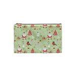 Christmas Pattern, Christmas Tree, Santa Cosmetic Bag (Small)