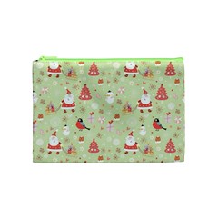 Christmas Pattern, Christmas Tree, Santa Cosmetic Bag (Medium) from ArtsNow.com Front