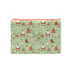 Christmas Pattern, Christmas Tree, Santa Cosmetic Bag (Medium) from ArtsNow.com Front