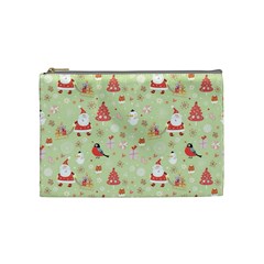 Christmas Pattern, Christmas Tree, Santa Cosmetic Bag (Medium) from ArtsNow.com Front