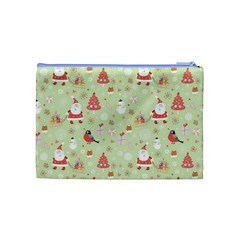 Christmas Pattern, Christmas Tree, Santa Cosmetic Bag (Medium) from ArtsNow.com Back