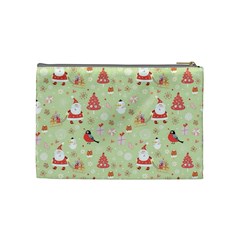 Christmas Pattern, Christmas Tree, Santa Cosmetic Bag (Medium) from ArtsNow.com Back