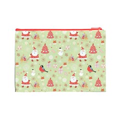 Christmas Pattern, Christmas Tree, Santa Cosmetic Bag (Large) from ArtsNow.com Back