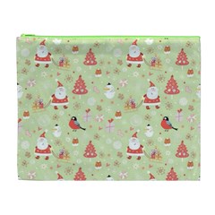 Christmas Pattern, Christmas Tree, Santa Cosmetic Bag (XL) from ArtsNow.com Front