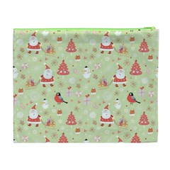 Christmas Pattern, Christmas Tree, Santa Cosmetic Bag (XL) from ArtsNow.com Back