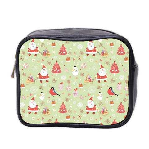 Christmas Pattern, Christmas Tree, Santa Mini Toiletries Bag (Two Sides) from ArtsNow.com Front