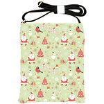 Christmas Pattern, Christmas Tree, Santa Shoulder Sling Bag