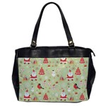 Christmas Pattern, Christmas Tree, Santa Oversize Office Handbag